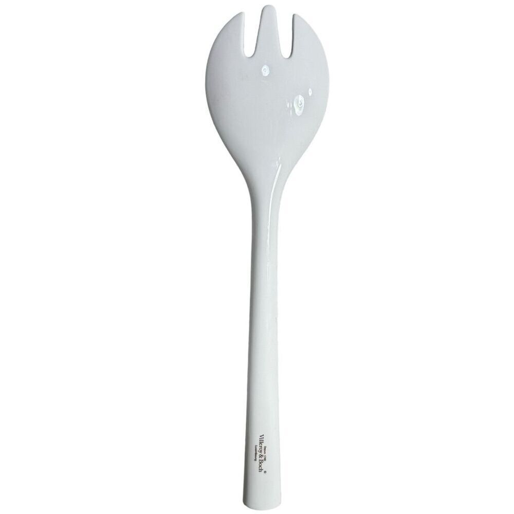 Villeroy & Boch Botanical White Salad‎ Serving Set 2 Pieces Fork & Spoon Floral - Picture 11 of 16